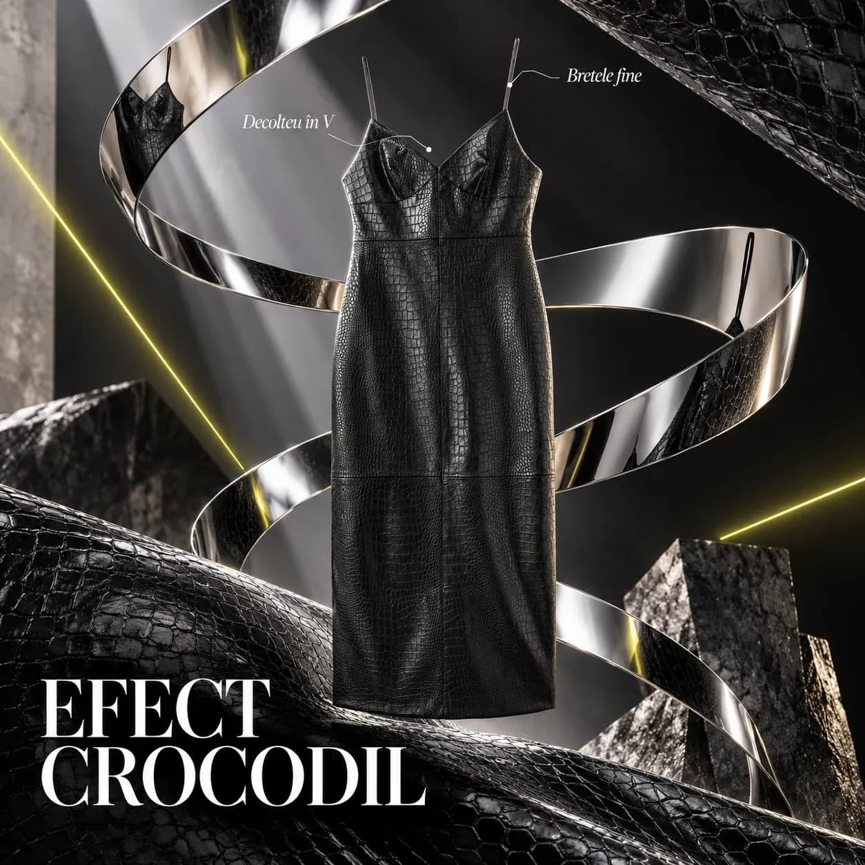 Rochie crocodil: imaginea originală și creativul generat