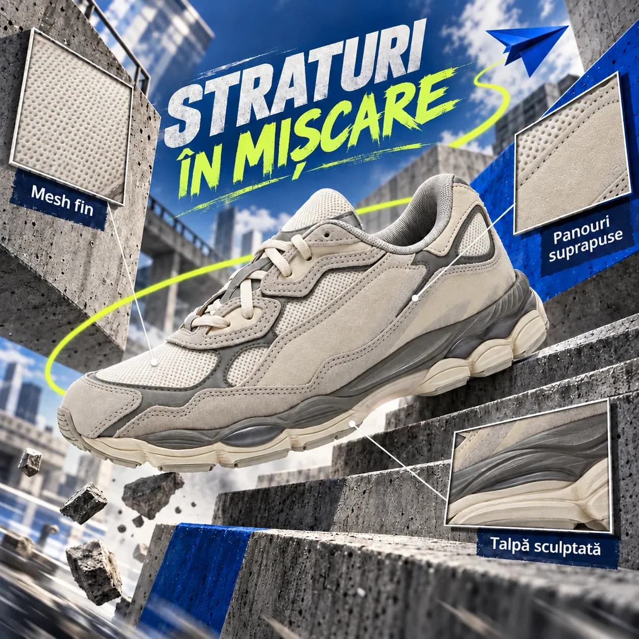 Sneakers: imaginea originală și creativul generat
