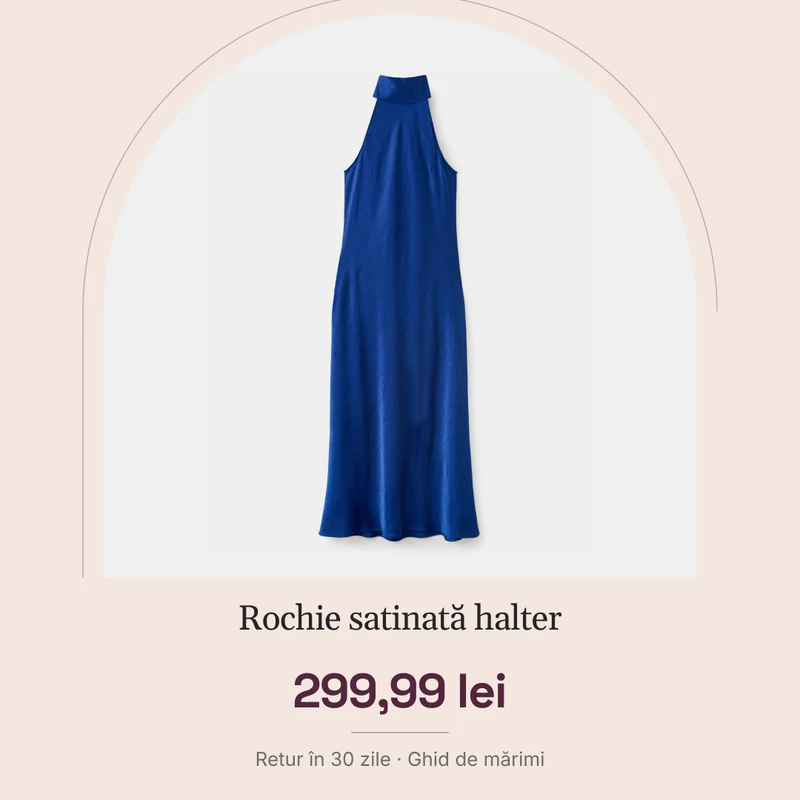 Rochie satinată halter